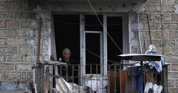 Visão Nagorno Karabakh Capital do enclave vive noite intensa de