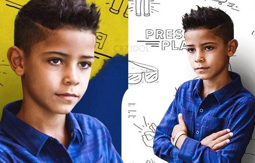 Caras Cristiano Ronaldo Jr Posa Como Profissional Para A Sua