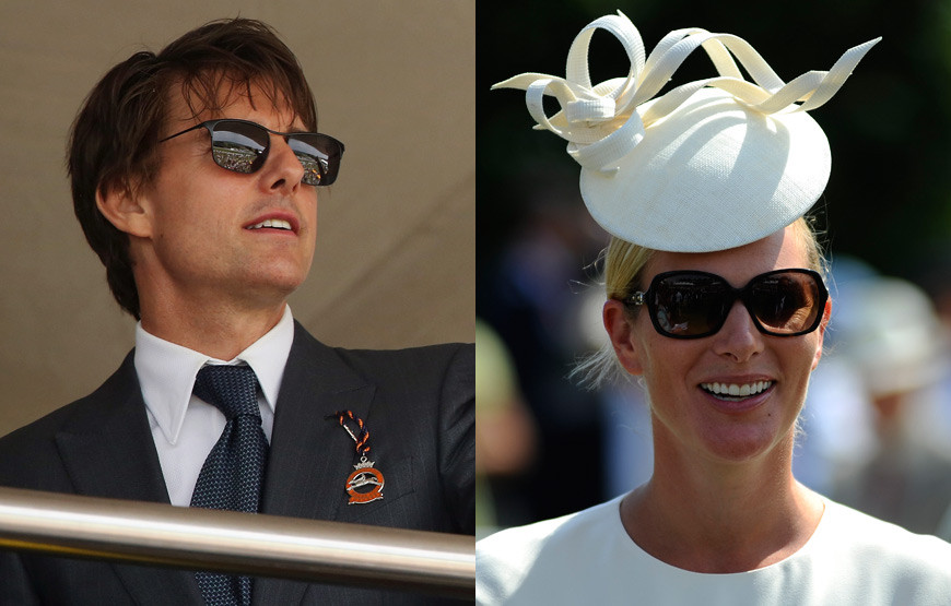 Caras Tom Cruise e Zara Phillips dão brilho a evento hípico