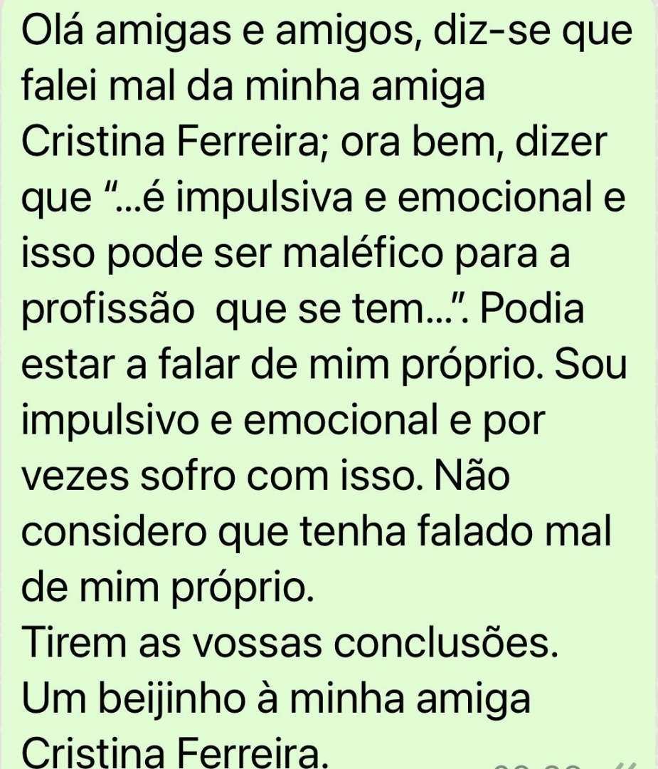 Toy justifica comentários sobre Cristina Ferreira: "Diz-se que falei mal da minha amiga"