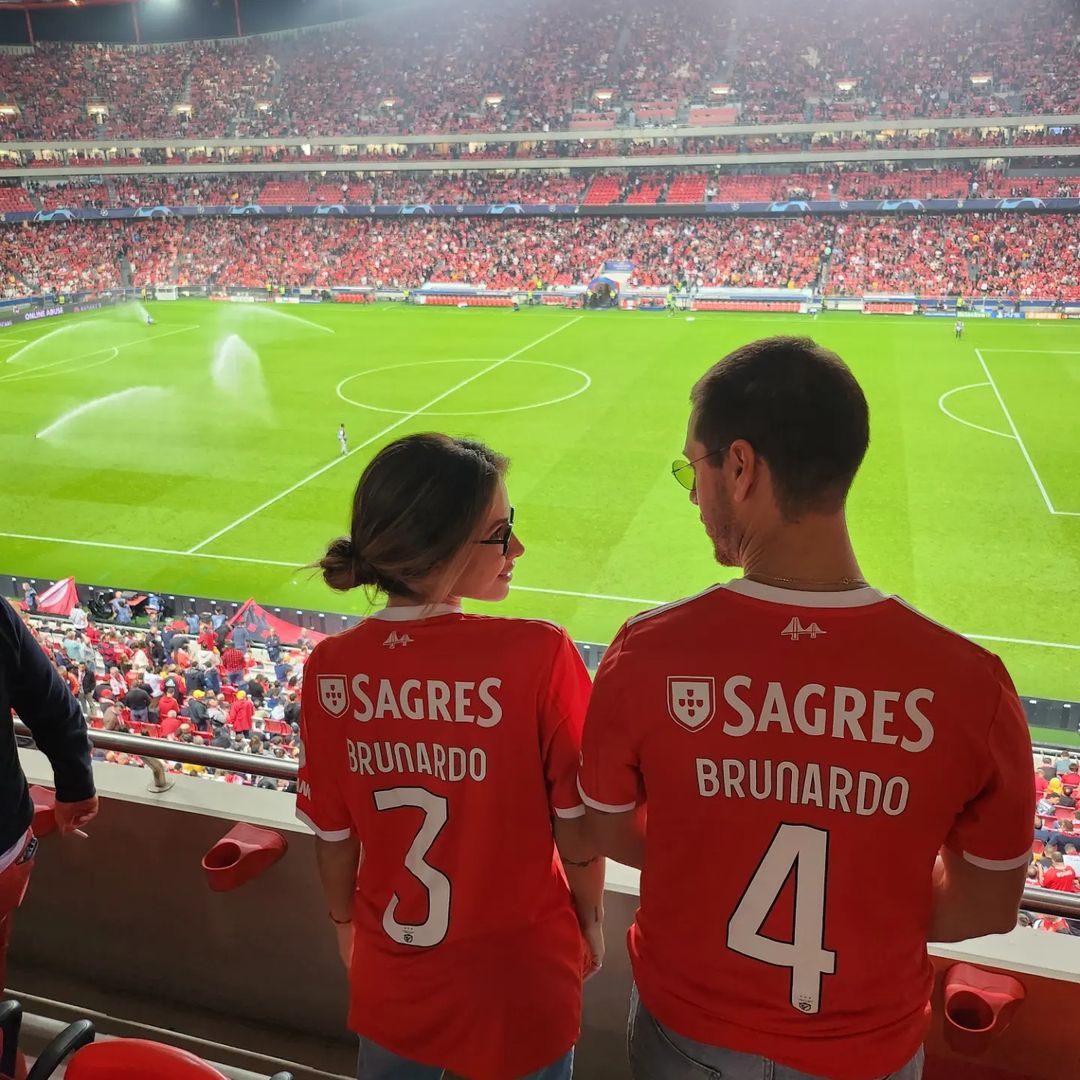 Bruna Gomes e Bernardo Sousa Juntos a apoiar Benfica