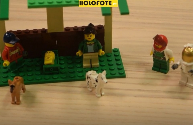 Árvore de Natal e presépio de lego