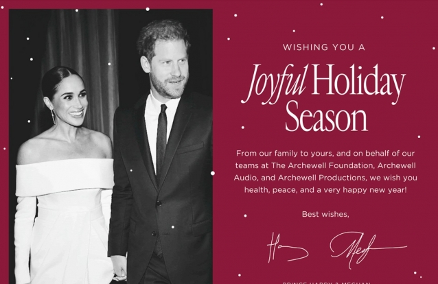 HArry e Meghan mandam postal