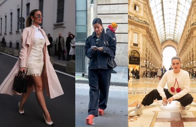 Famosas assistem a desfiles de moda em Milão e Paris e arrasam