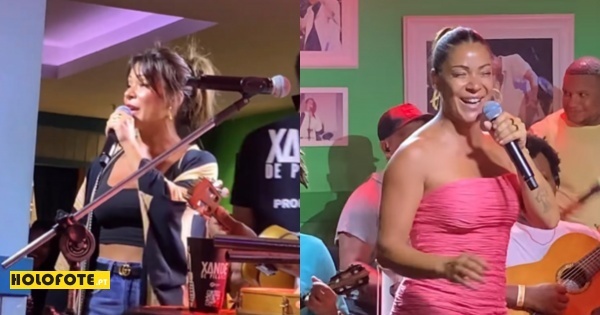 Raquel Tavares canta em bar no Brasil