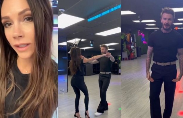 David e Victoria Beckham têm aulas de salsa. Veja-os a dançar