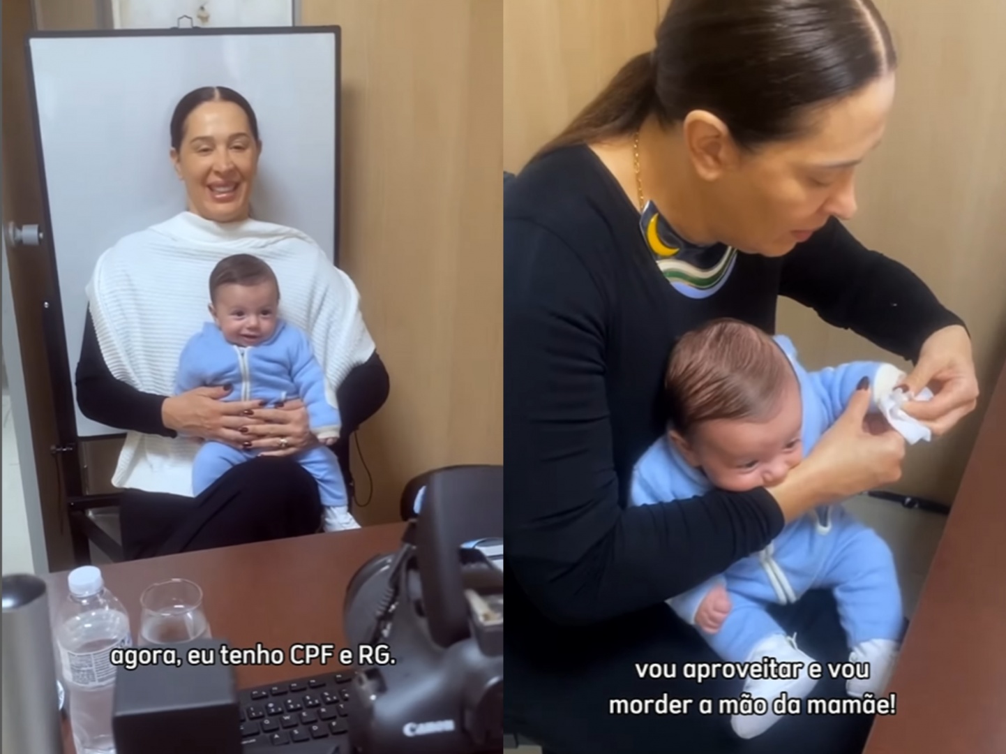 Cláudia Raia leva o filho bebé para fazer o cartão do cidadão