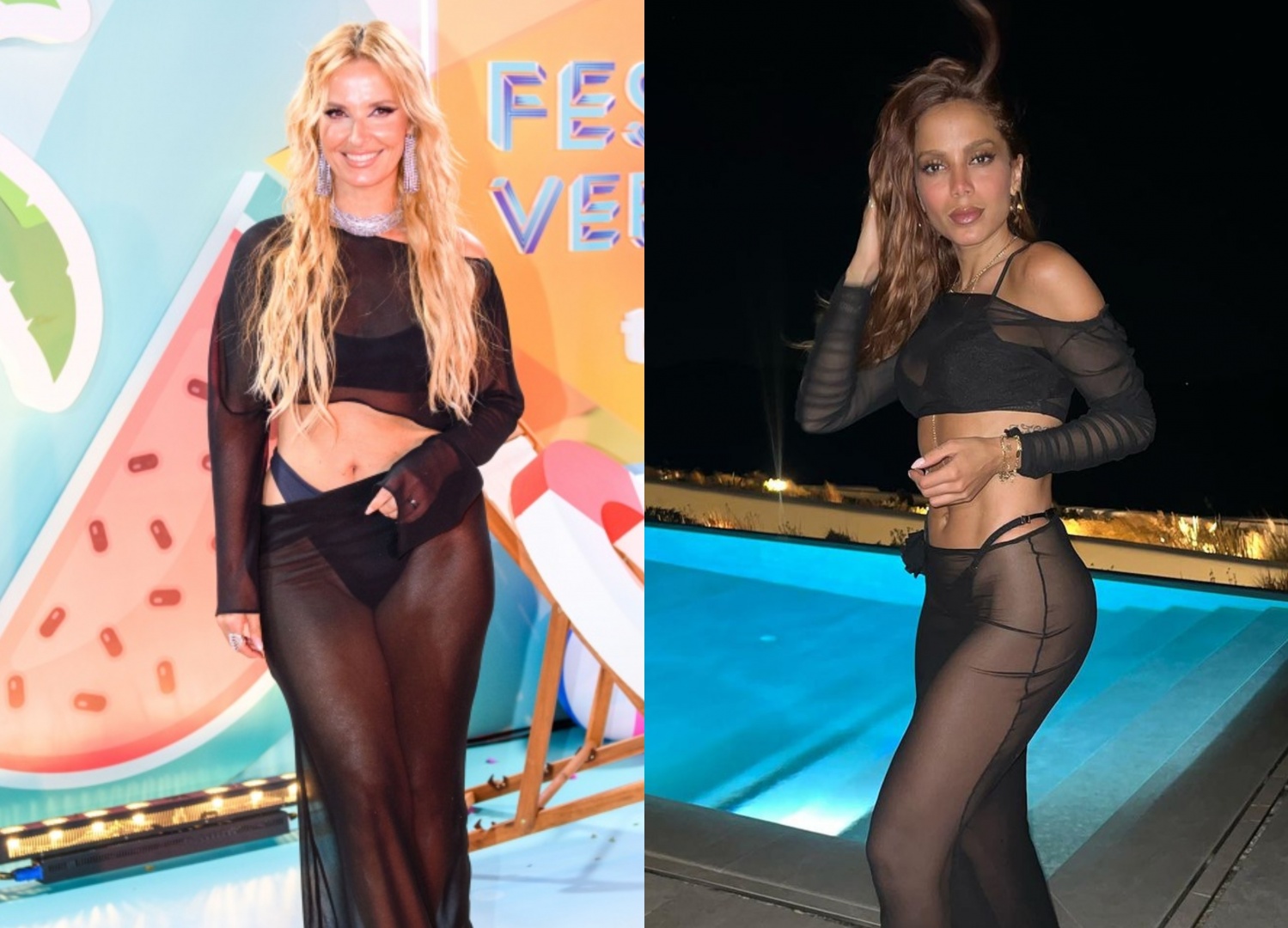 Anitta aposta em visual igual ao que Cristina Ferreira usou na Festa de Verão da TVI