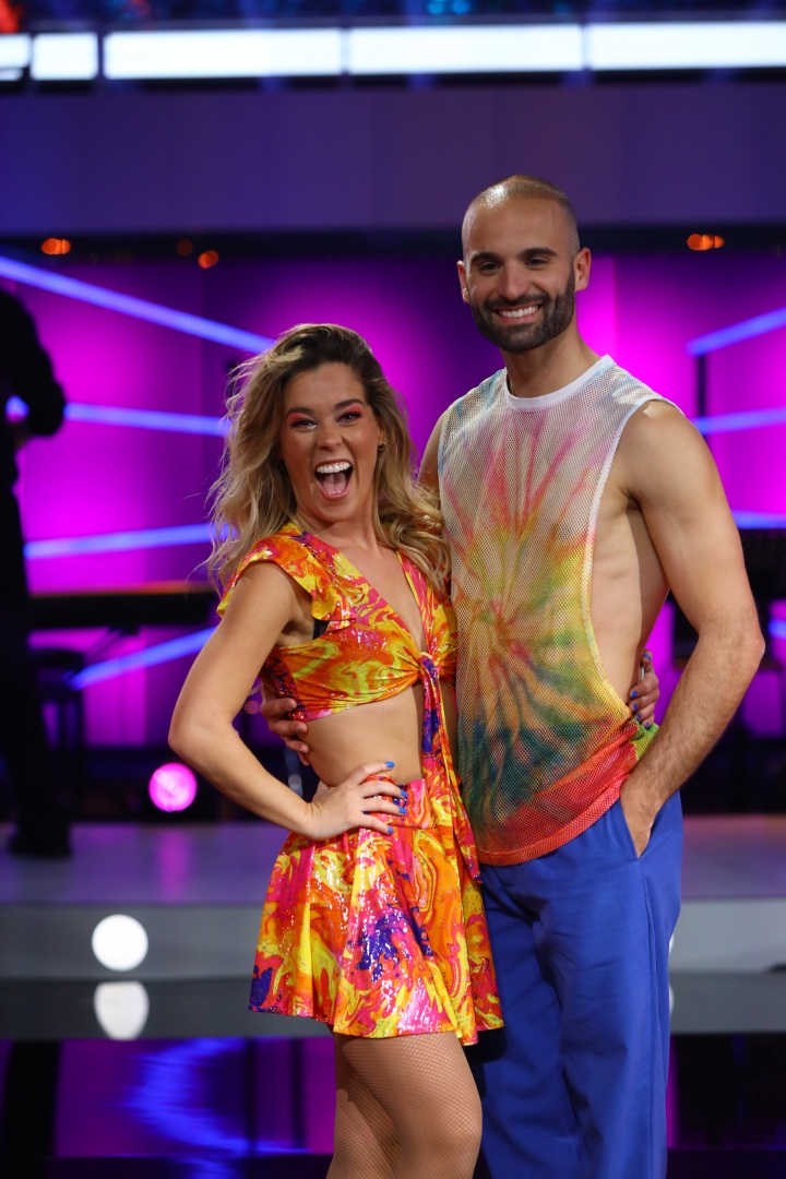 O bailarino Renato Barros Nobre ajudou a atriz Inês Aires Pereira a vencer "Dança Comigo" na RTP1
Foto: Arquivo
