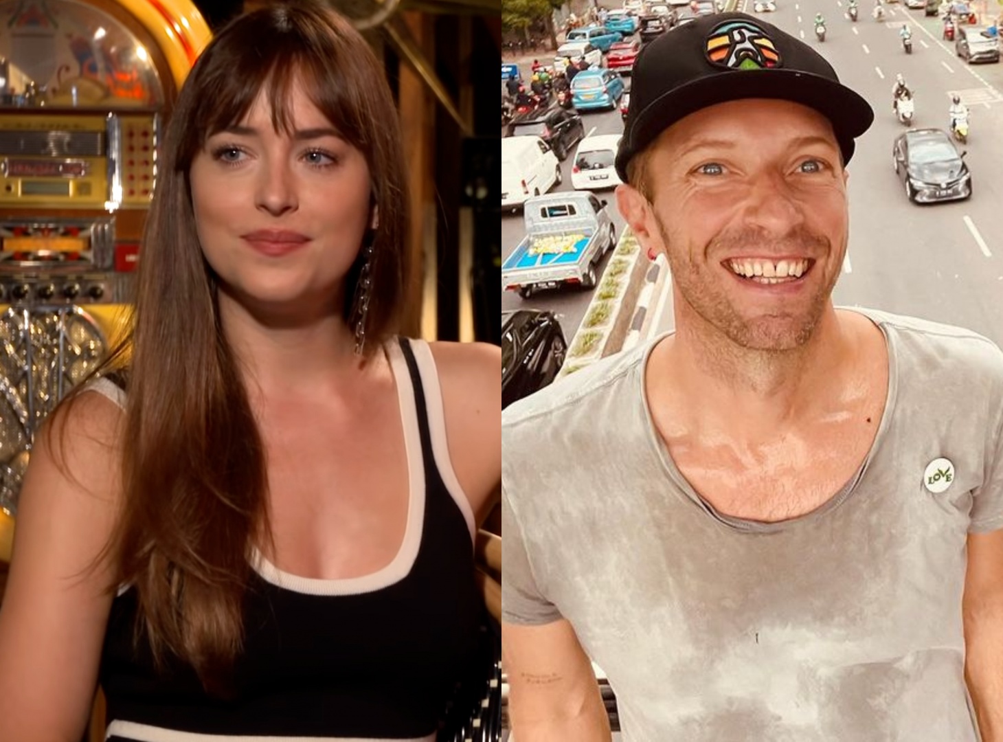 Dakota Johnson revela mensagem de Chris Martin que a ajudou a ultrapassar dia dif&iacute;cil