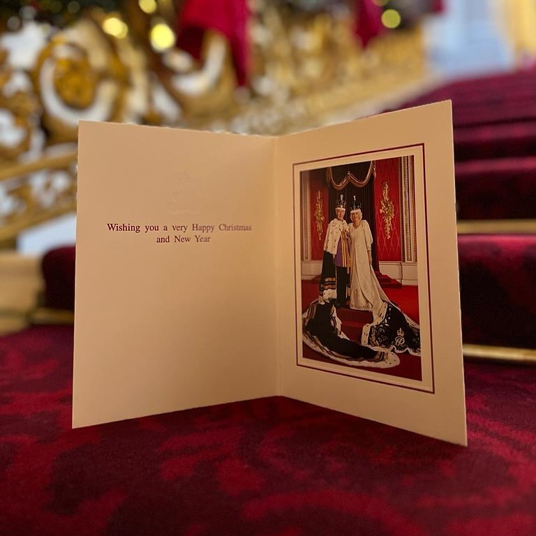 Os postais de Natal da realeza