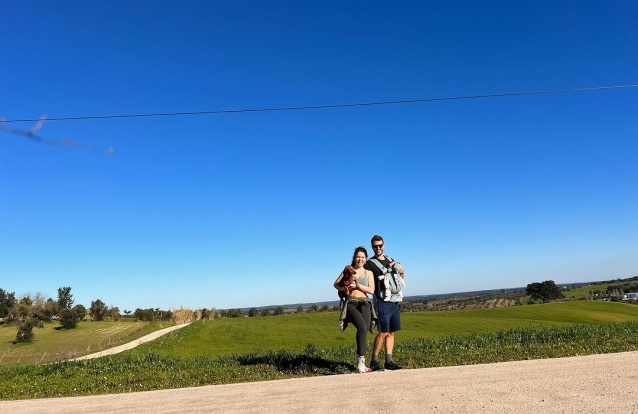 Gabriela Barros em passeio no Alentejo