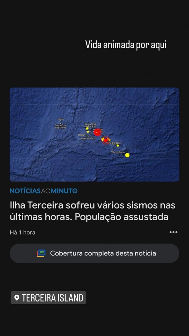 Elenco de "Senhora do Mar" apanha sismos na Ilha Terceira