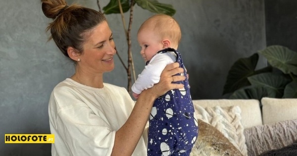 Matilde Breyner festeja seis meses como mãe e emociona-se | Holofote