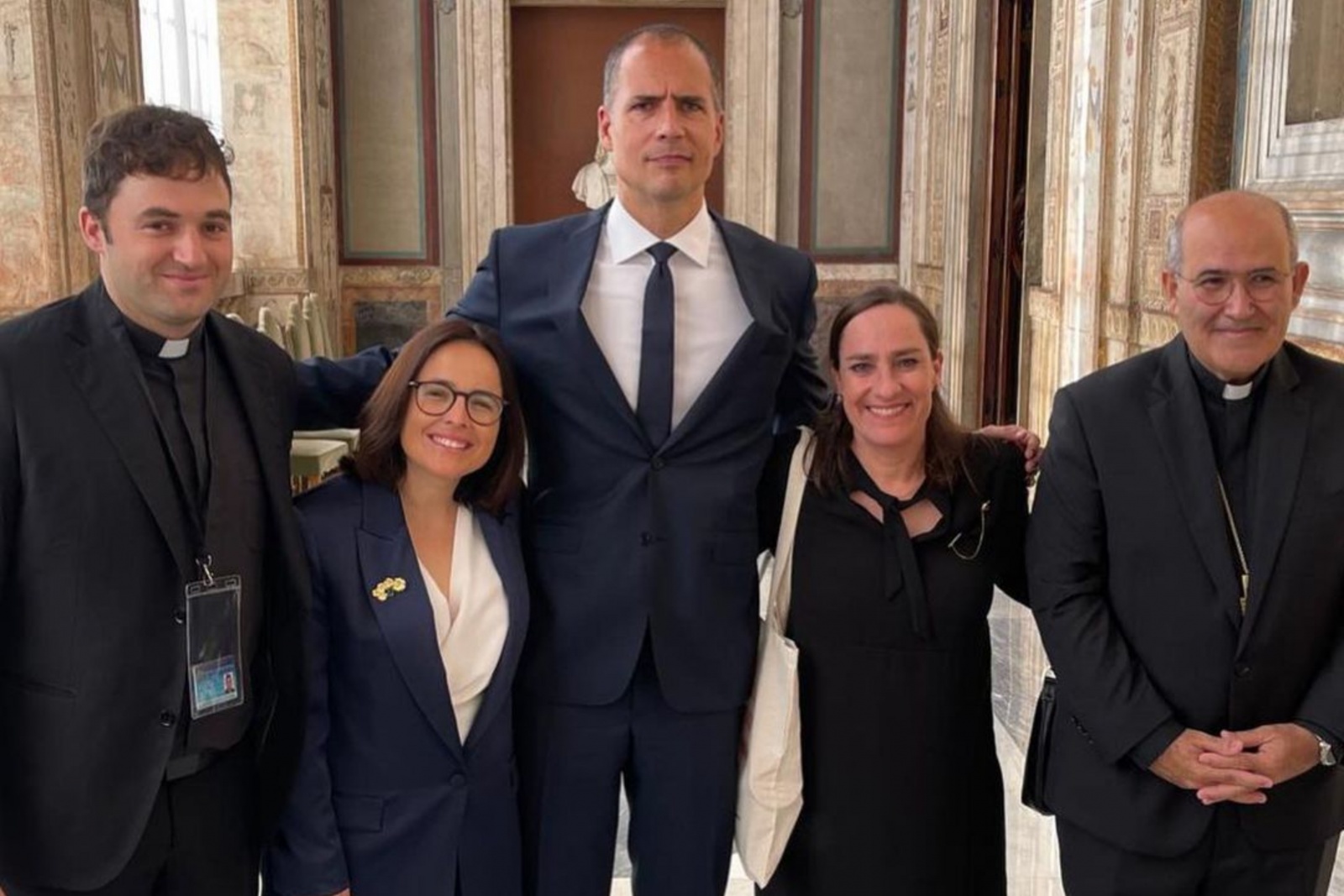 As imagens do encontro de Joana Marques, Ricardo Araújo Pereira e Maria Rueff com o Papa Francisco