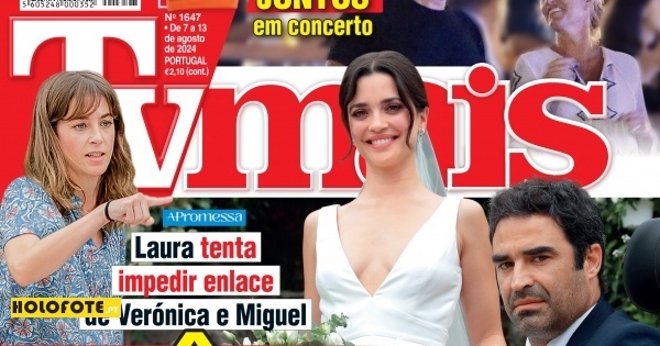 Na revista TvMais desta semana: Laura tenta impedir o enlace de Verónica e Miguel - Casamento de pesadelo