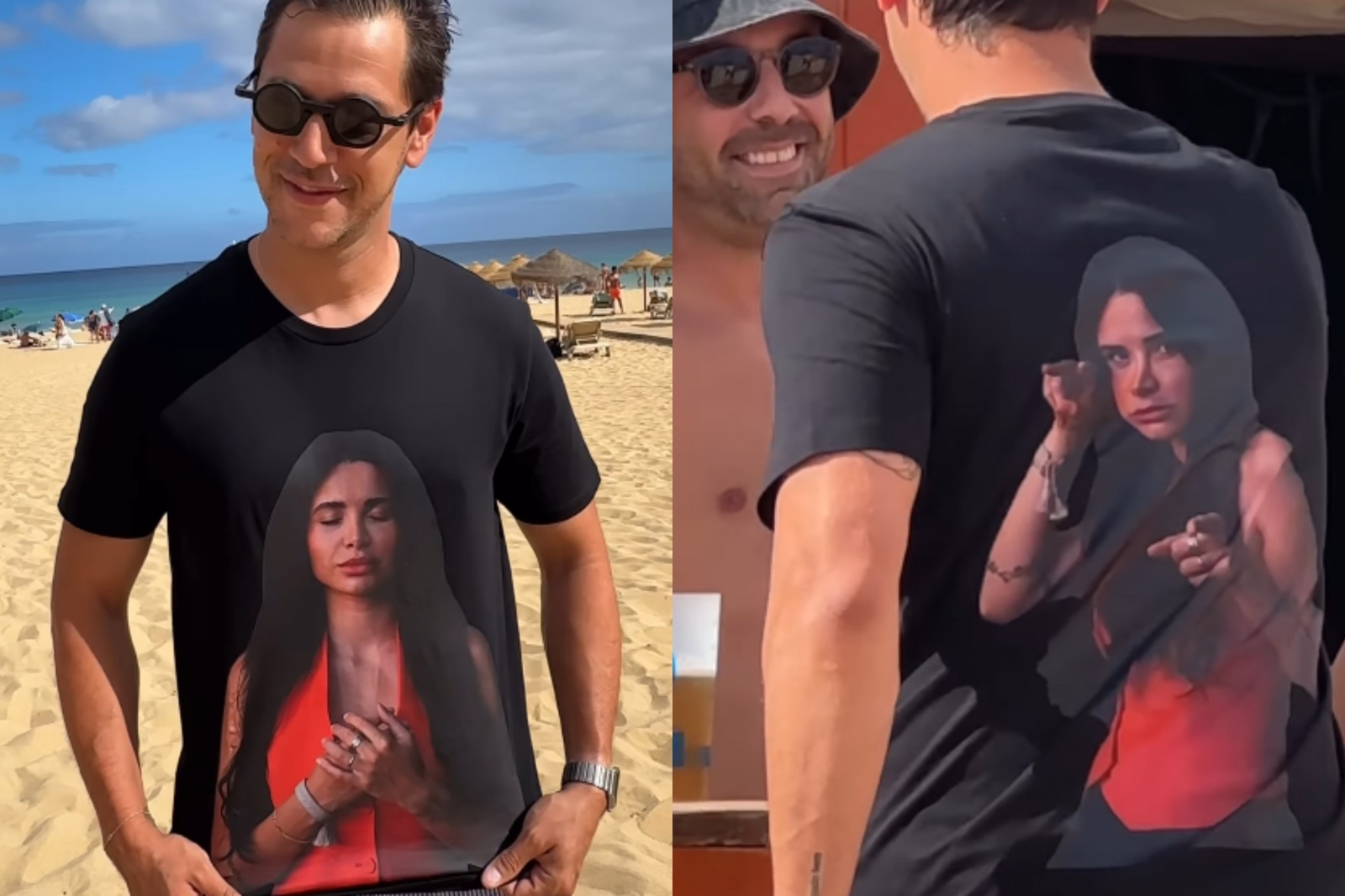 Bernardo Sousa usa T-shirt com o rosto de Bruna Gomes e o vídeo é hilariante!