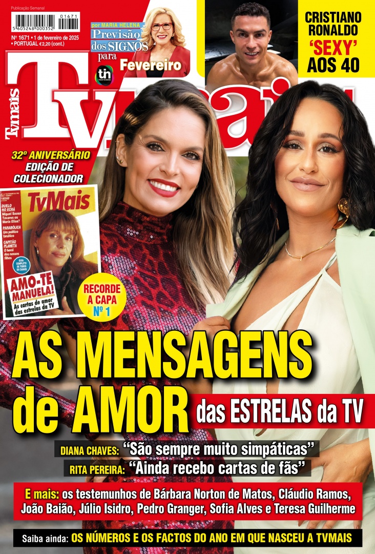 A edição 1671 da revista TvMais celebra o 32º aniversário da publicação semanal. Foto: DR