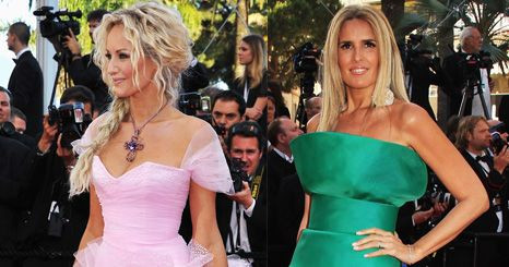 Estilo em Cannes: Adriana Karembeu e Tiziana Rocca surpreendem... pela negativa