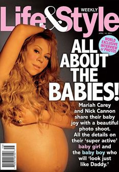 Mariah Carey despe-se (grávida) para revista