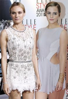 Vestidos curtos: Diane Kruger vs. Emma Watson