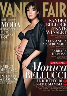 Monica Belluci pousa (novamente) grávida para a Vanity Fair
