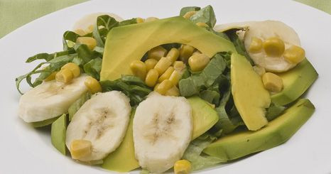 Salada de abacate e banana