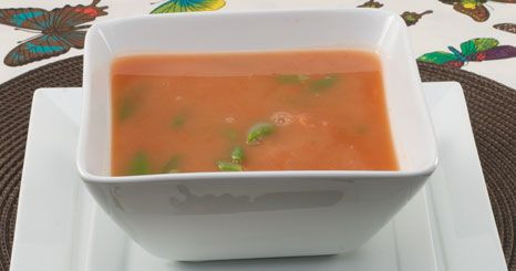 Sopa de feijão verde e chouriço