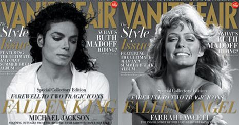 Michael Jackson e Farrah Fawcett em capa dupla da Vanity Fair