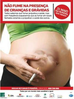 Campanha sensabiliza grávidas contra o tabaco