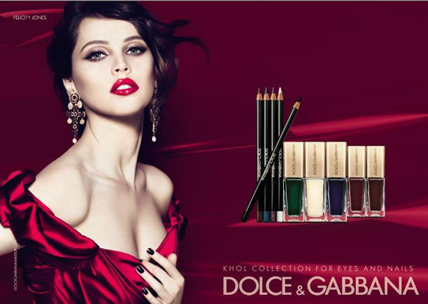 Felicity Jones imagem da Dolce&Gabbana 