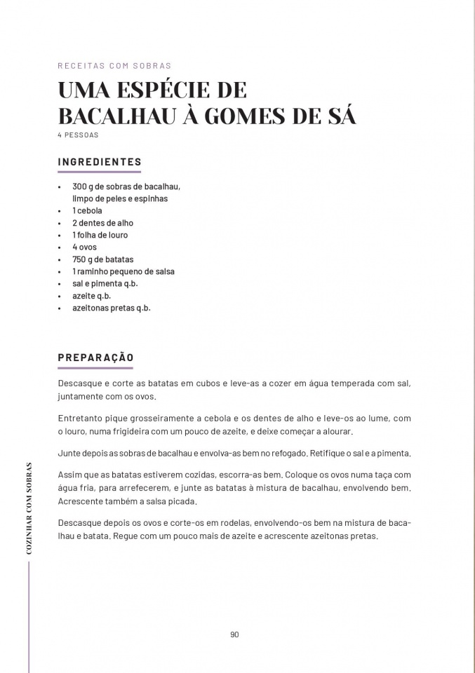 "Cozinhar com Sobras": Uma Espécie de Bacalhau à Gomes de Sá