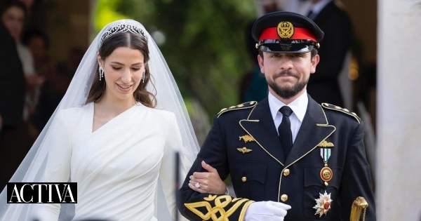 Rajwa Al Saif elege vestido Elie Saab para casar-se com o príncipe Hussein da Jordânia