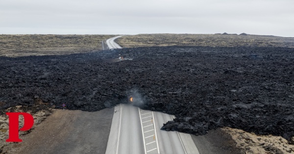 Islândia. Vulcão que entrou em erupção no sábado continua a expelir “fontes de lava”