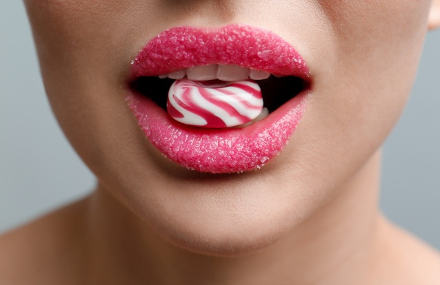 açúcar lábios doce