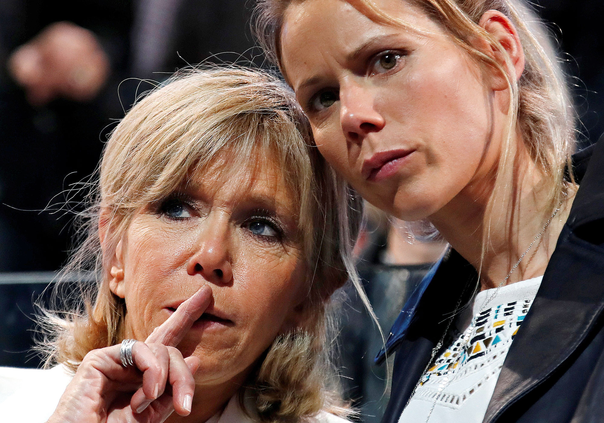 Brigitte Macron e a sua filha mais nova, Thiphaine Auzière