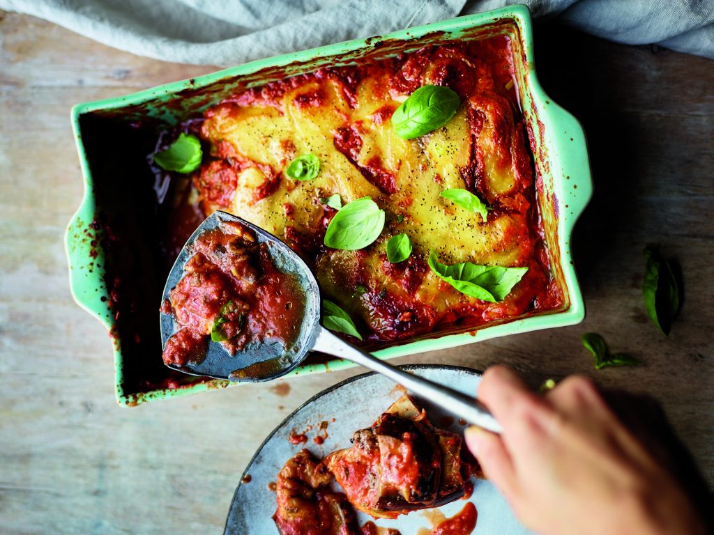 Visão Receita Frango à parmigiana aldrabado, por Joe Wicks