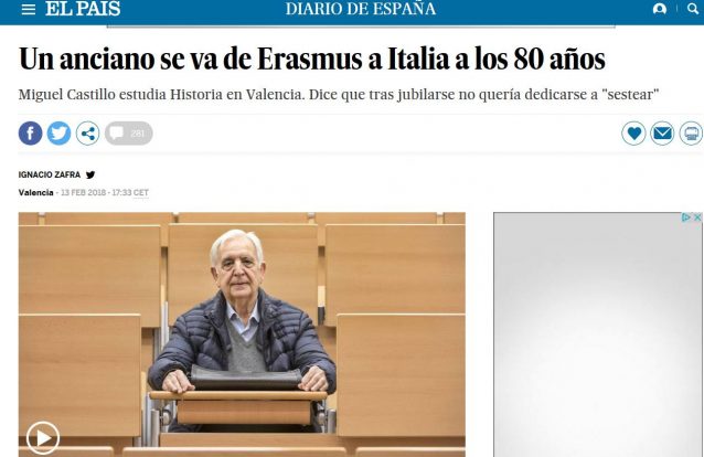 Miguel, 80 anos, estudante Erasmus