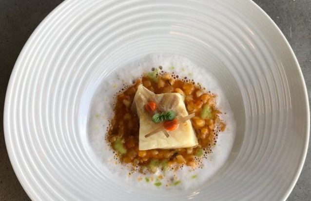 Receita de Estufado de Samos, Bacalhau da Islândia e Pimento, por Diogo Rocha