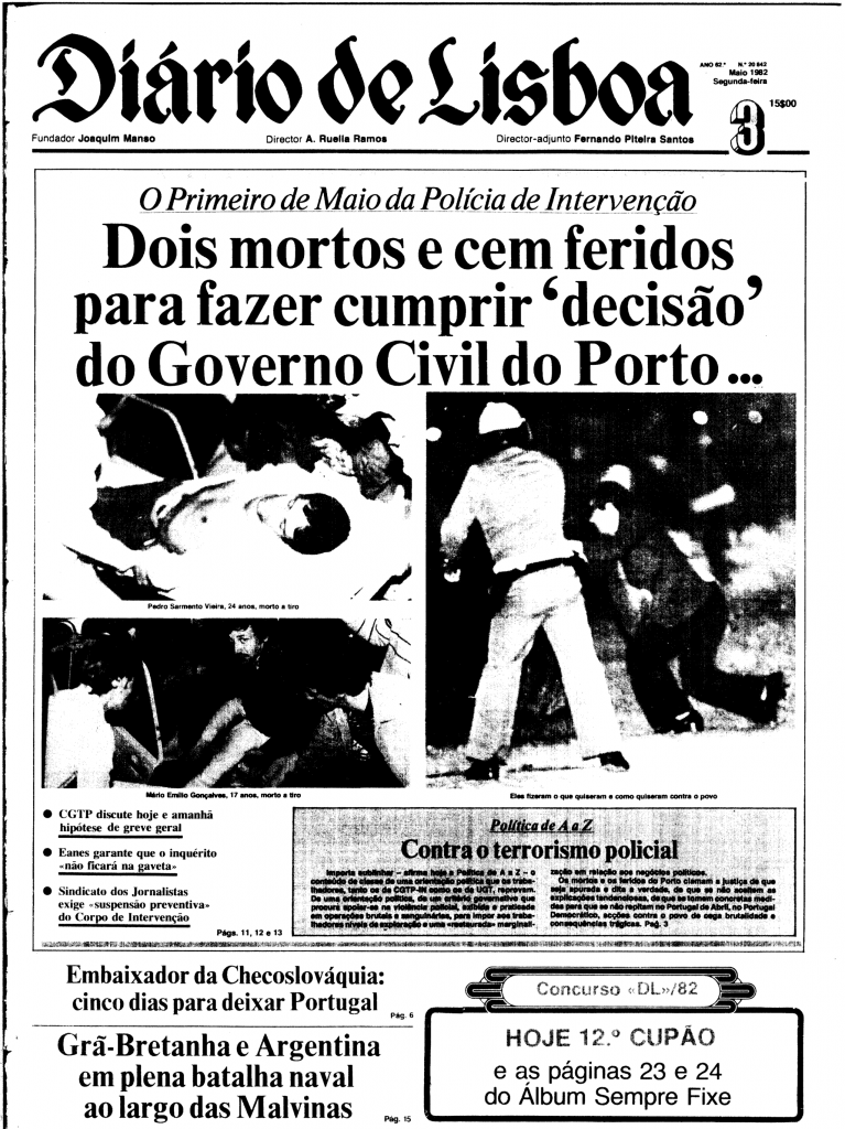 O sangrento 1º de  Maio do Porto e os mortos esquecidos de 1982