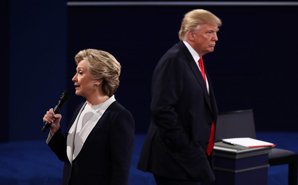 A hillaryante e o trumpolineiro