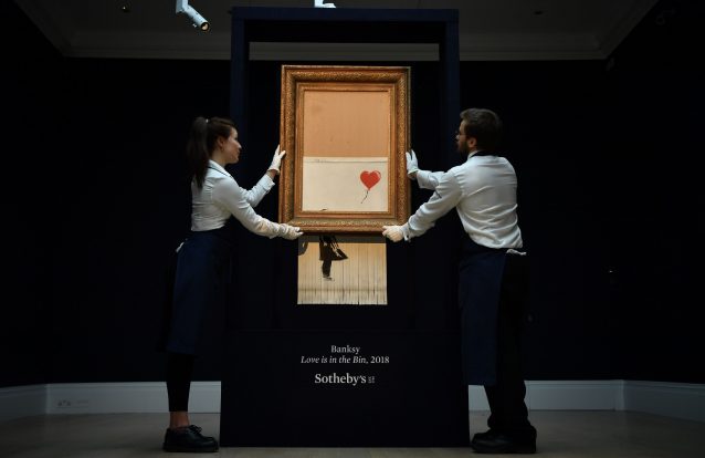 A partida de Banksy, afinal, falhou: ideia era destruir a obra toda