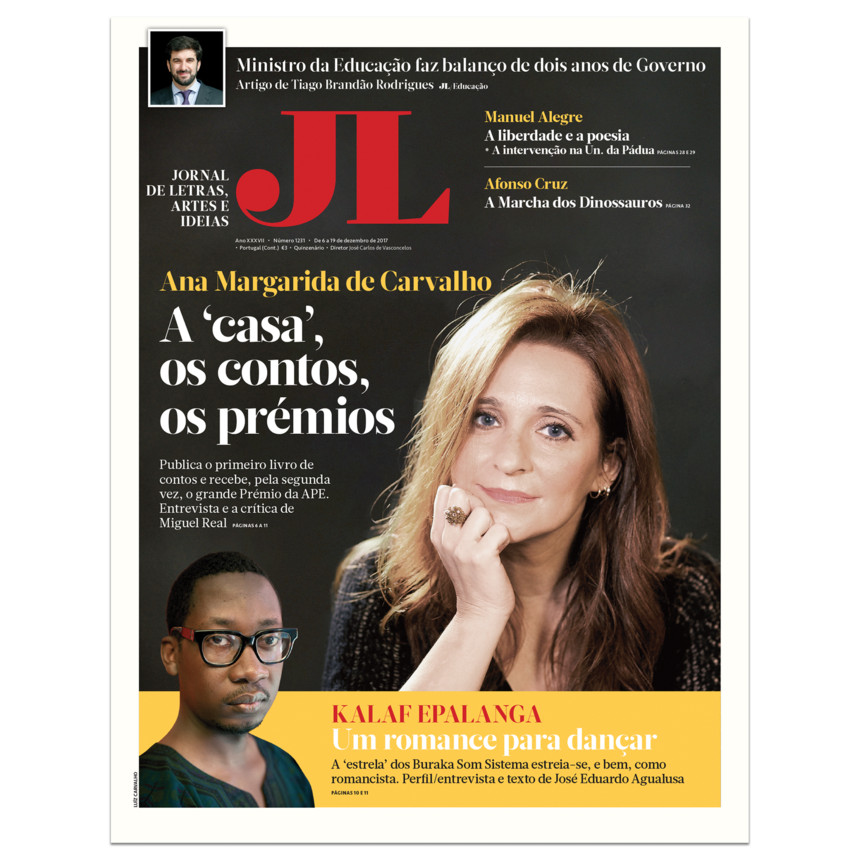 Ana Margarida Carvalho na capa do JL 1231