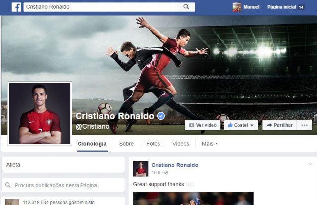 Em campo pode ter estado apagado, mas no Facebook continua a ser o maior