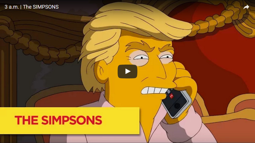 Homer Simpson escolhe Trump para Presidente, mas depois muda de ideias
