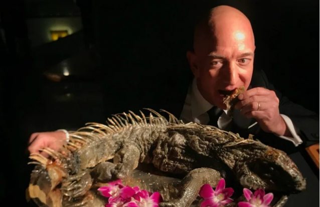 O dia em que Jeff Bezos foi apanhado a comer uma iguana