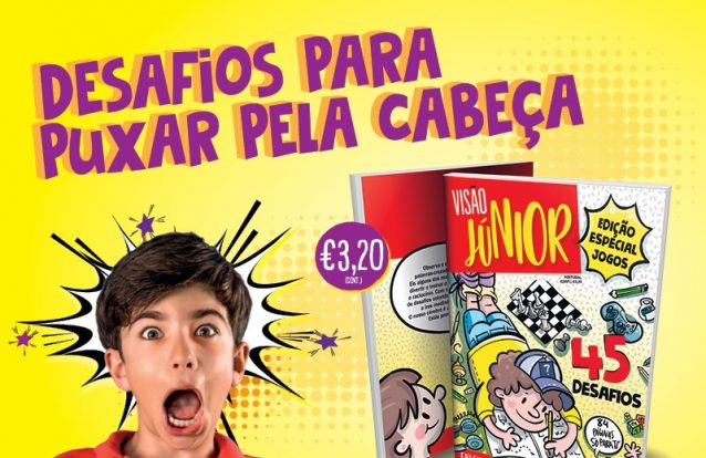 O livro de jogos da VISÃO Júnior já está nas bancas