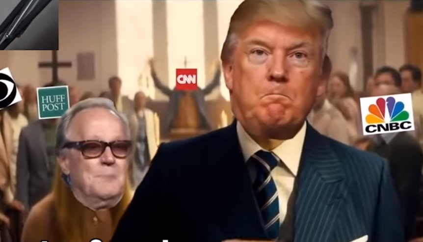 Polémica: vídeo com montagem de Trump a matar inimigos dentro de uma igreja exibido em evento de campanha 
