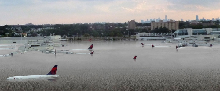 Sabe aquela imagem impressionante do aeroporto de Houston? Não tem nada a ver com o Harvey. Nem com Houston