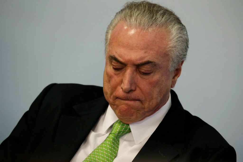 Temer foi formalmente acusado de corrupção